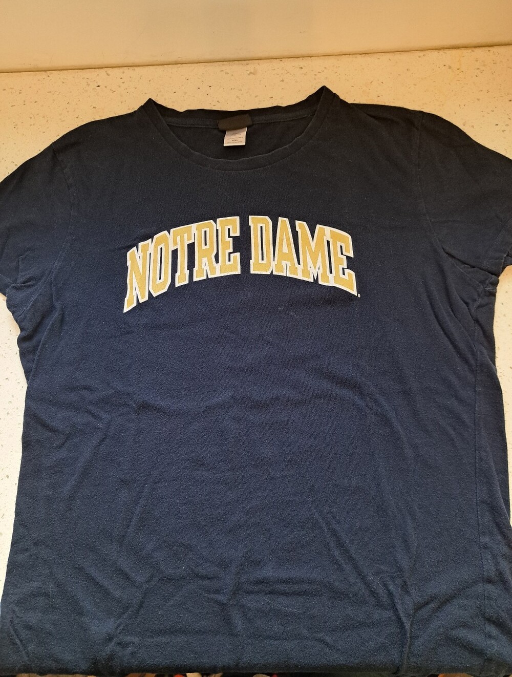 Notre Dame Ladies Cap Sleve Navy Blue T-Shirt